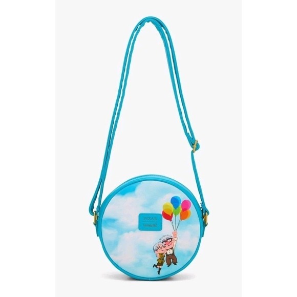 NWT Loungefly Disney Pixar Up Pom Pom Balloons House Crossbody Bag - Picture 3 of 4